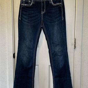 Grace in LA Dark Indigo Boot Cut Jeans